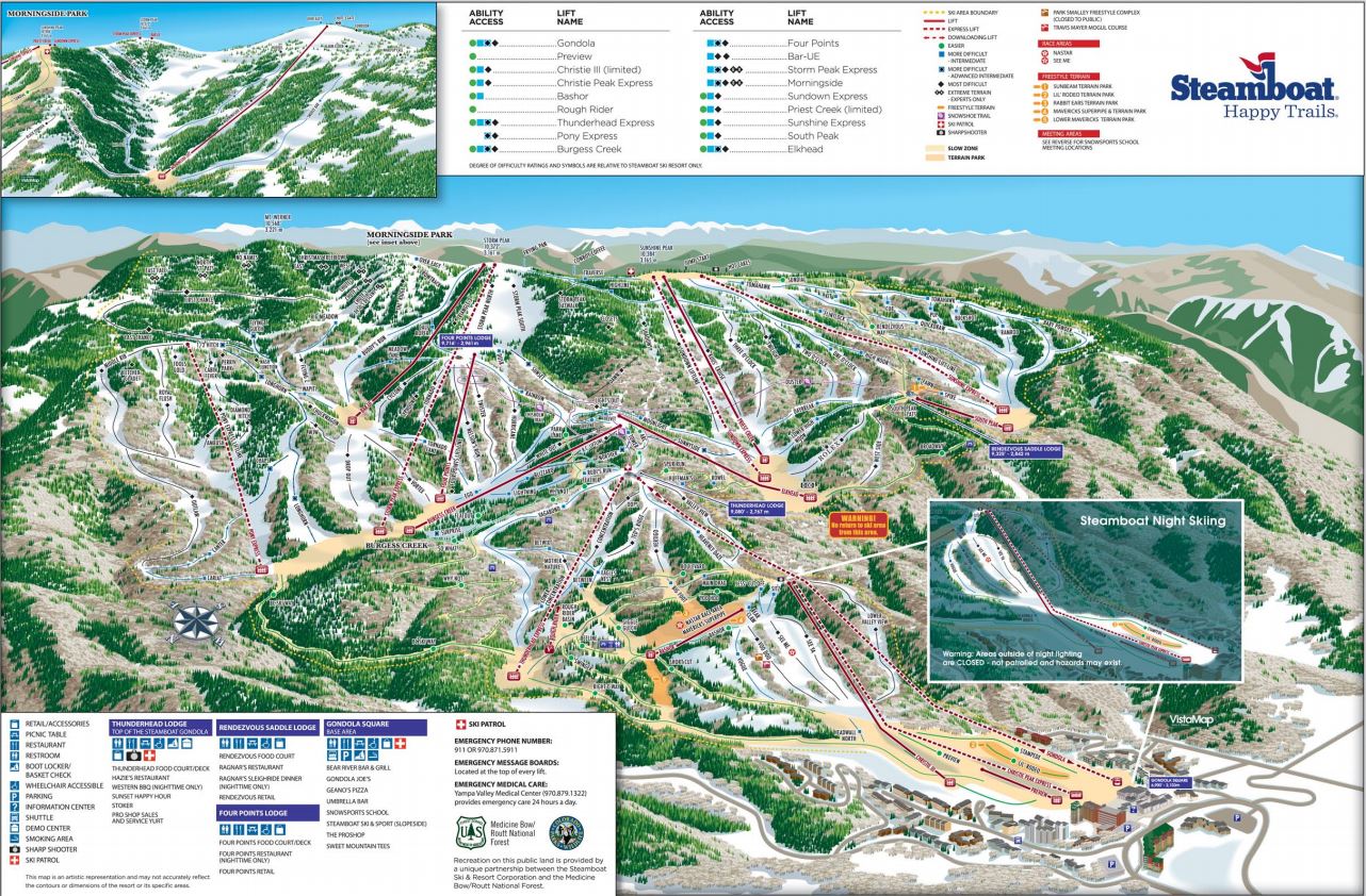 Steamboat springs on map